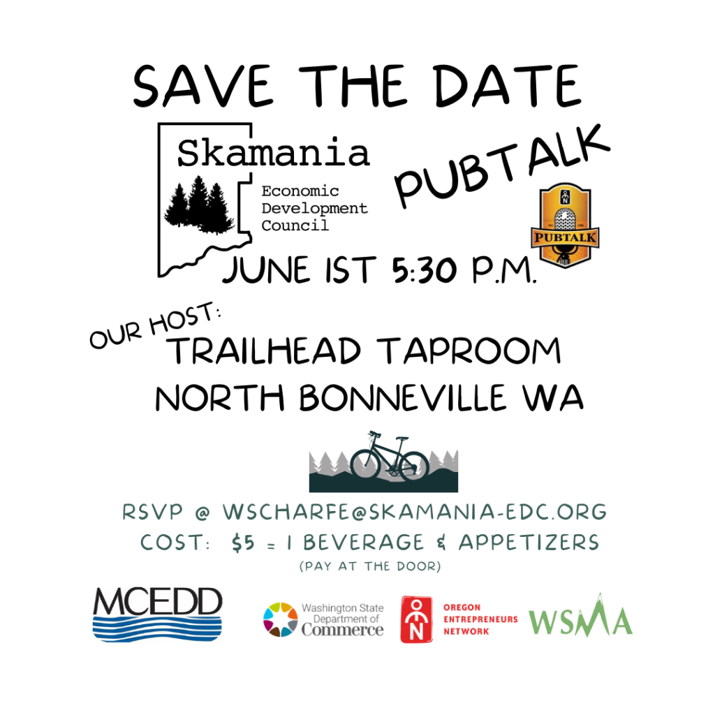 Save the Date for June 1st pub talk at Trailhead Taproom in North Bonneville, WA,
