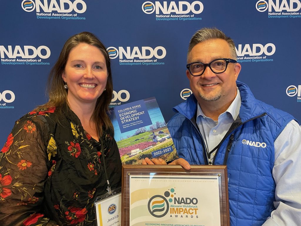 Jessica Metta receives 2022 NADO award at Pittsburgh, PA conference.